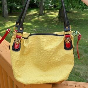 Marino Orlandi Yellow and Black Handbag